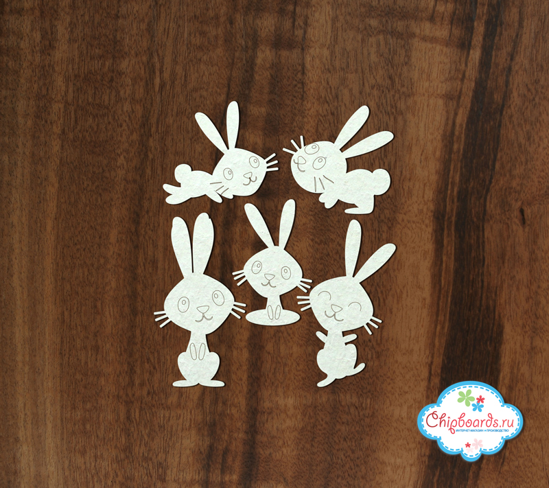 Чипборд Chipboards "Зайцы - побегайцы"