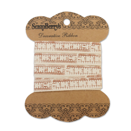 Лента Scrapberrys "Сантиметр",10 мм, шебби