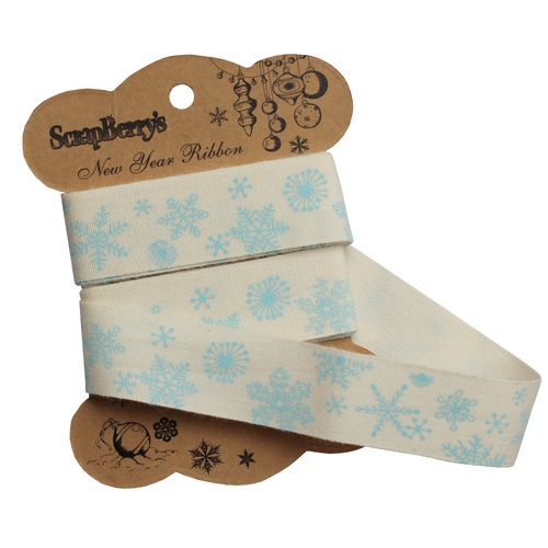 Лента Scrapberrys "Снежинки",20 мм