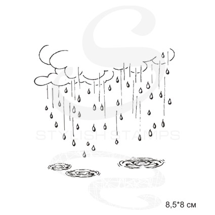 Штамп Stylish Stamps "Дождик"