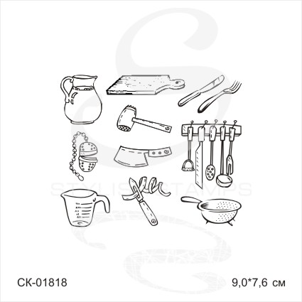 Штамп Stylish Stamps "Набор посуды №2"