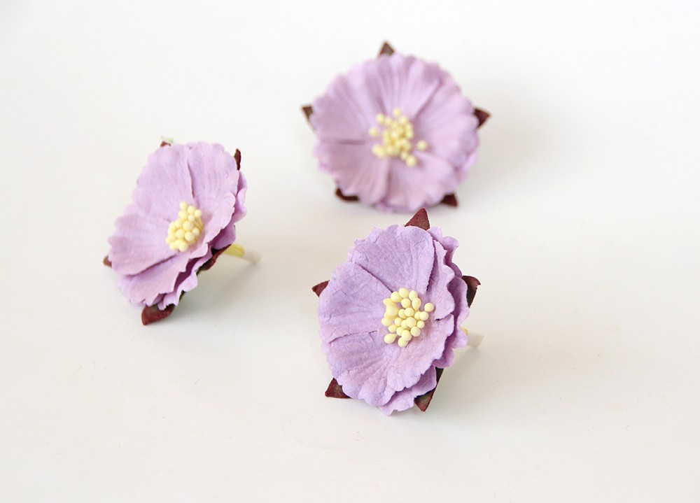 Цветок китайского пиона, цвет сиреневый 1 шт