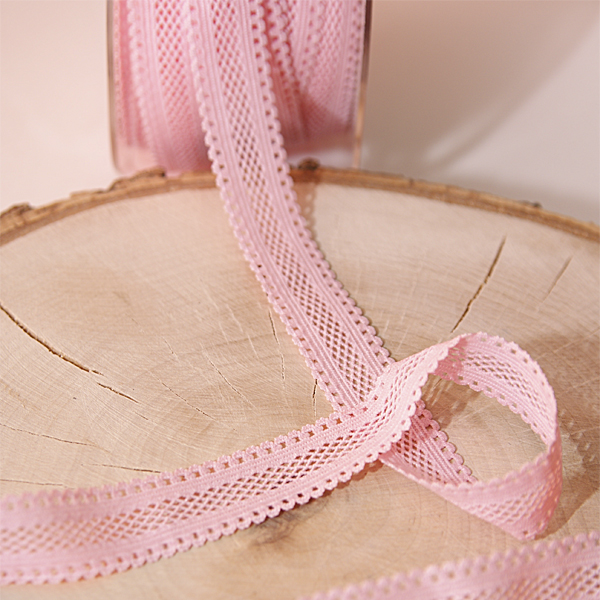 Резинка для блокнотов 18 мм с сеточкой , светло-розовый