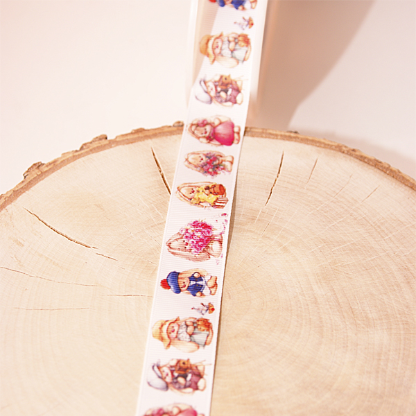 Лента репсовая 25 мм "Зайки Ми",