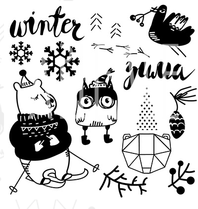 Набор штампов Артелье "ZimaЛогия WINTERnational"