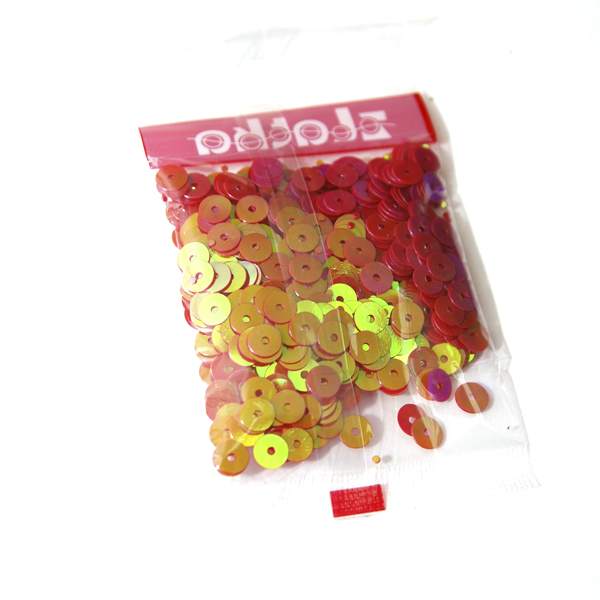 Пайетки Zlatka "красный хамелеон" (№96)