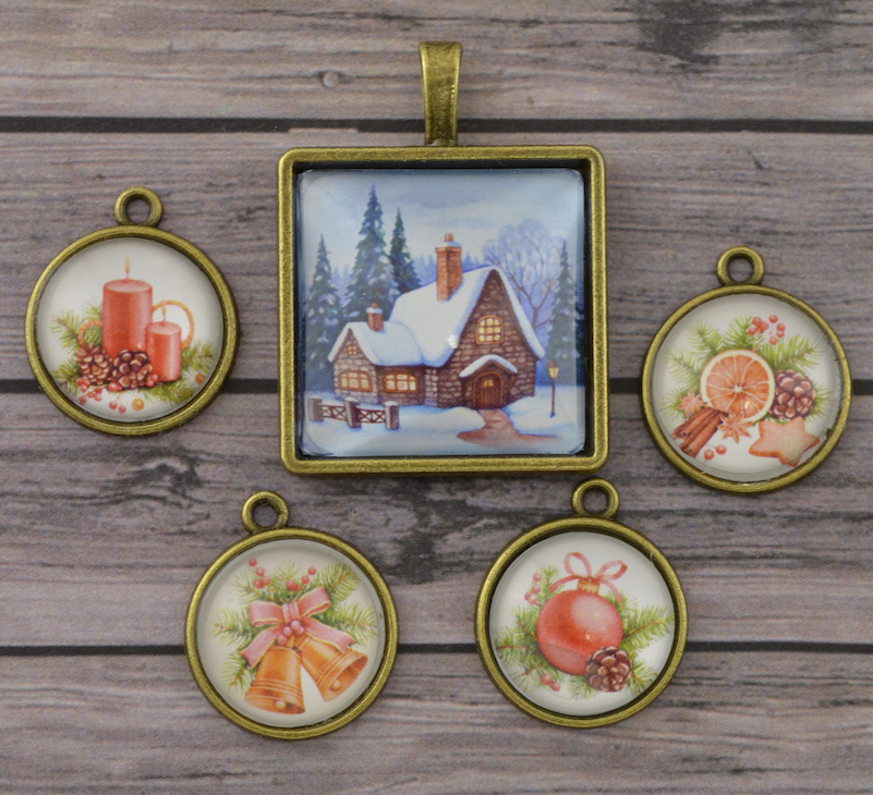 Набор металлических подвесок Просвет "Новогодний"