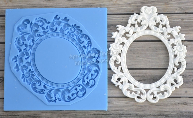 Молд Просвет "Растительная рамка"