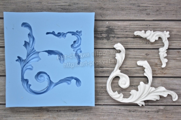 Молд Просвет "комплект углового орнамента и узкого уголка 3см"