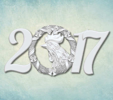 Молд Просвет "2017 с петухом 3"