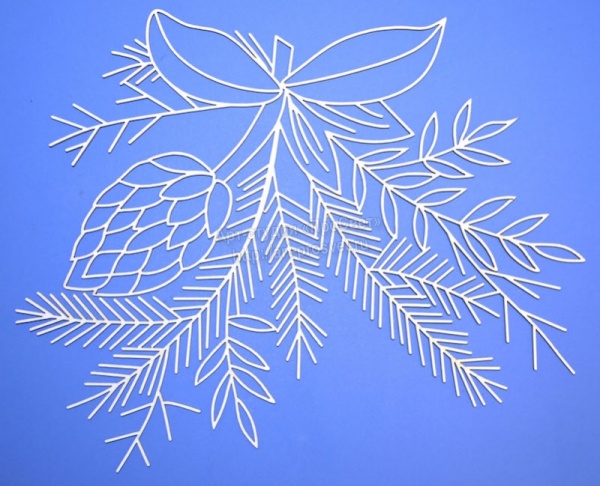 Чипборд ПроСвет "Ветка с шишкой"