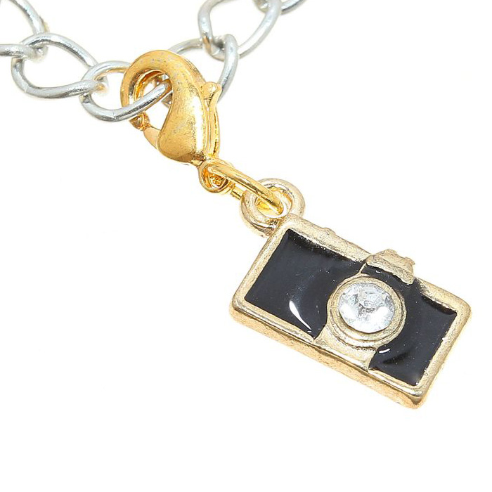 Шармик "Фотоаппарат". Цвет золотой с чёрным. (448)