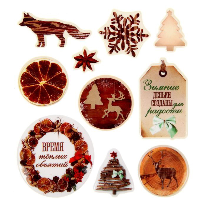 Наклейки объёмные Артузор "Пряности и радости"