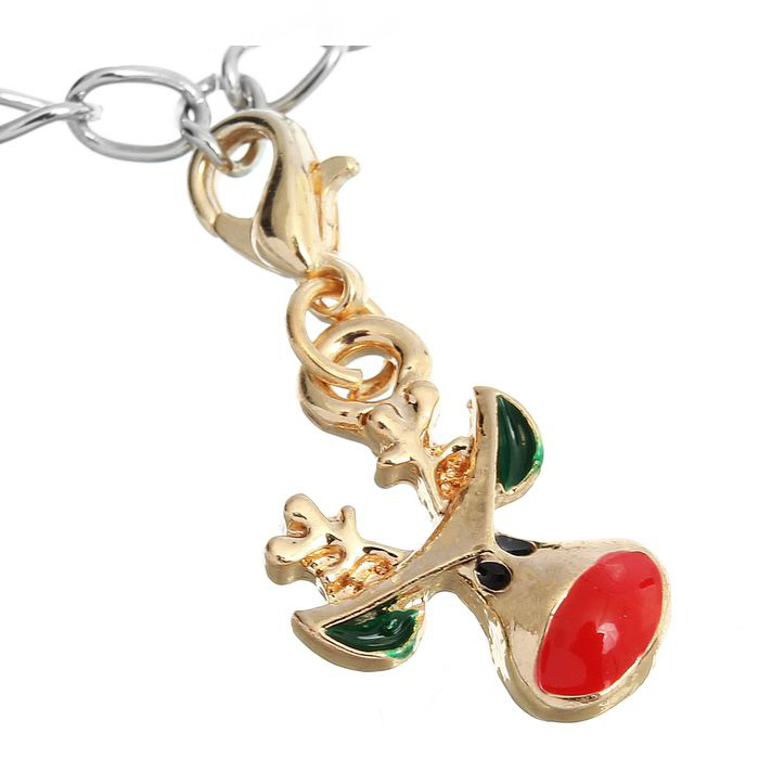 Шармик "Олень". Цвет золотой с красным (449)