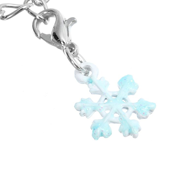 Шармик "Снежинка", Цвет бело-голубой в серебре (452)