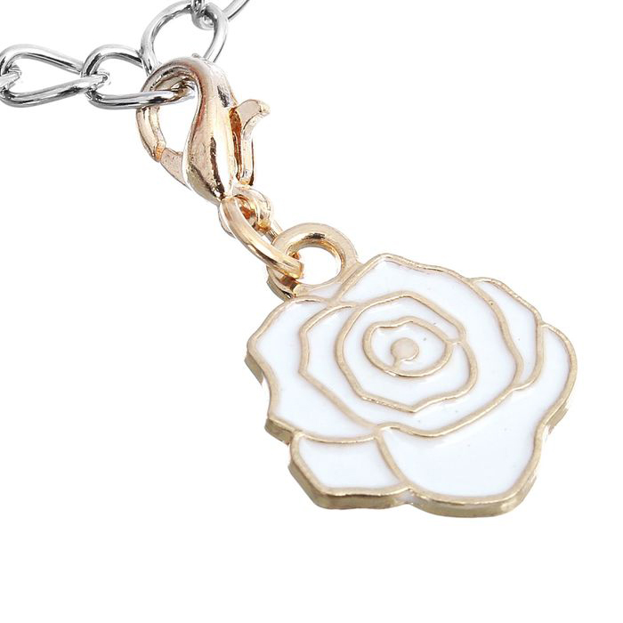 Шармик "Роза", цвет белый в золоте (453)