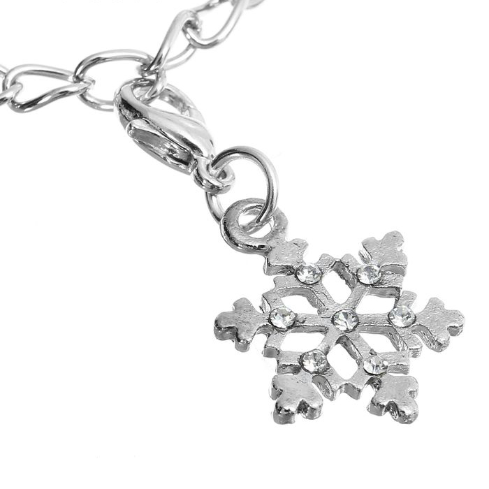 Шармик "Снежинка", цвет серебро (454)