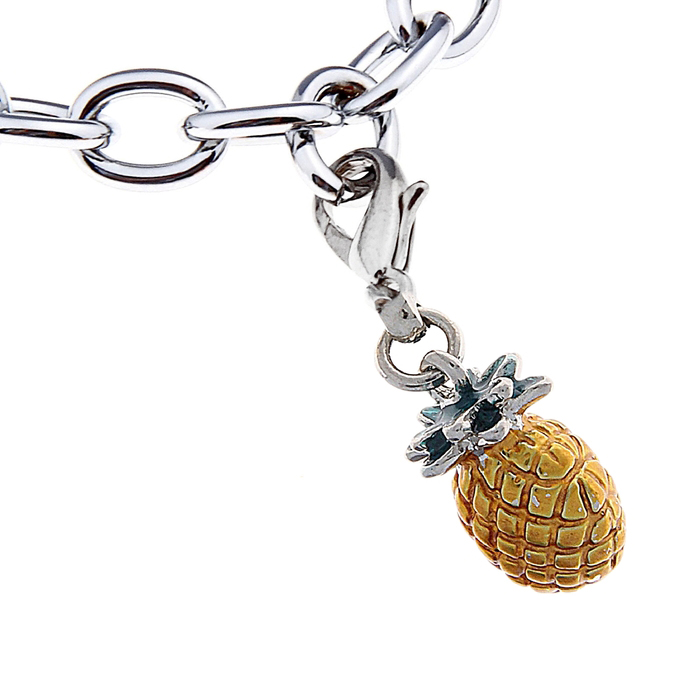 Шармик "Ананасик", Цвет жёлтый в серебре (456)