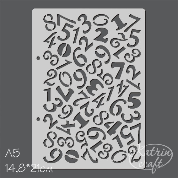 Трафарет Katrin craft А5 "Цифры"