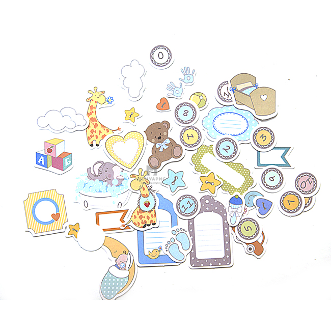 Набор вырубных элементов из картона MrPainter "Крошка-сыночек"