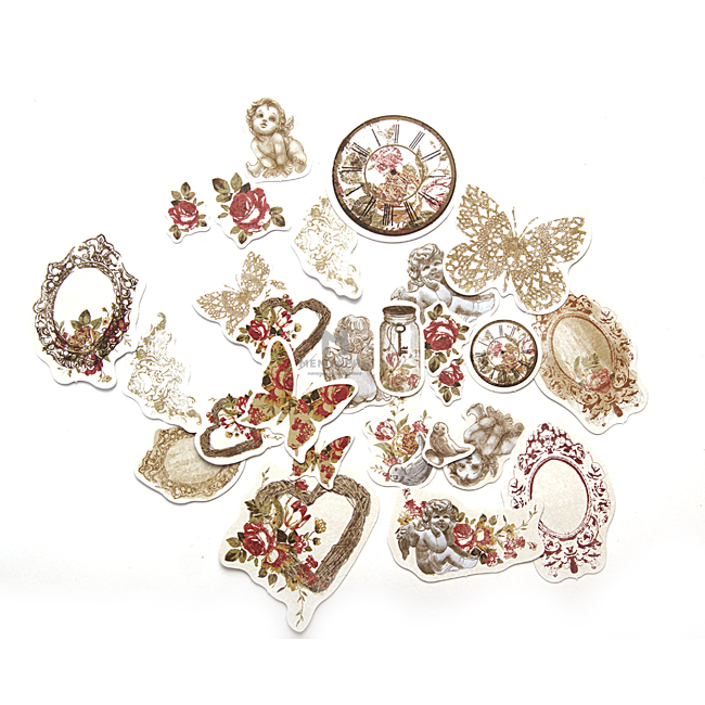 Набор вырубных элементов из картона MrPainter "Старинный романс"