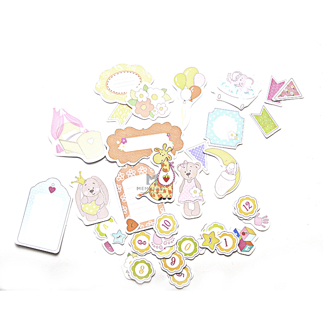 Набор вырубных элементов из картона MrPainter "Лапочка-дочка"