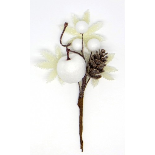 Декоративный букетик Рукоделие "Зимний с белым яблочком".