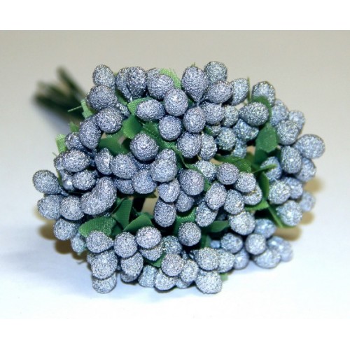 Декоративный букетик С КРУПИНКАМИ . Цвет серебряный. Рукоделие.