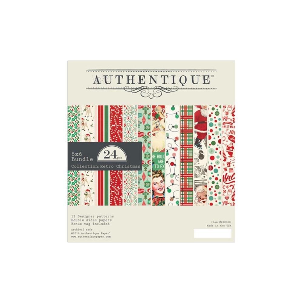 Набор бумаги 15 х 15 см Authentique "Retro Christmas"