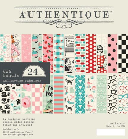 Набор бумаги 15 х 15 см Authentique "Fabulous"