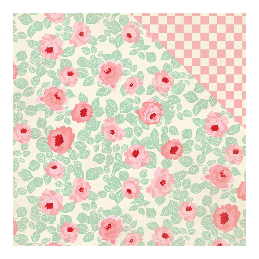 Двусторонняя бумага Authentique Paper "Fabulous" Retro Floral (AU130)