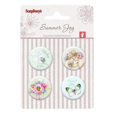 Фишки из металла Scrapberrys "№1 Летняя Радость"