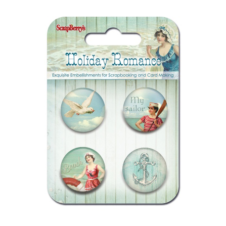 Фишки из металла Scrapberrys "№1 Курортный Роман"