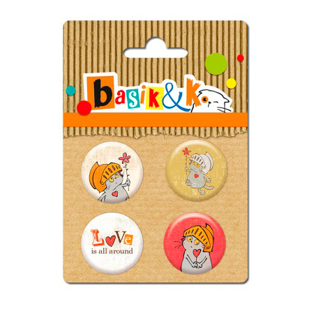 Фишки из металла Scrapberrys "№2 Басик и К"