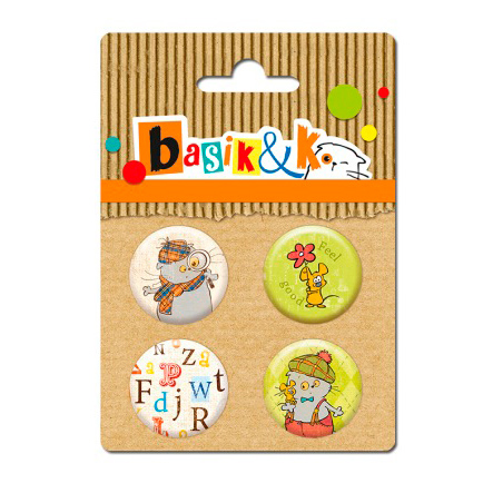 Фишки из металла Scrapberrys "№3 Басик и К"