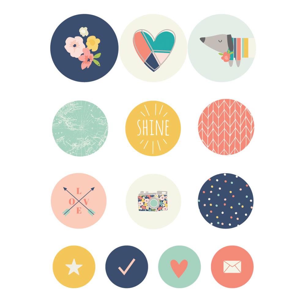 Набор брадс Simple Stories "Posh"