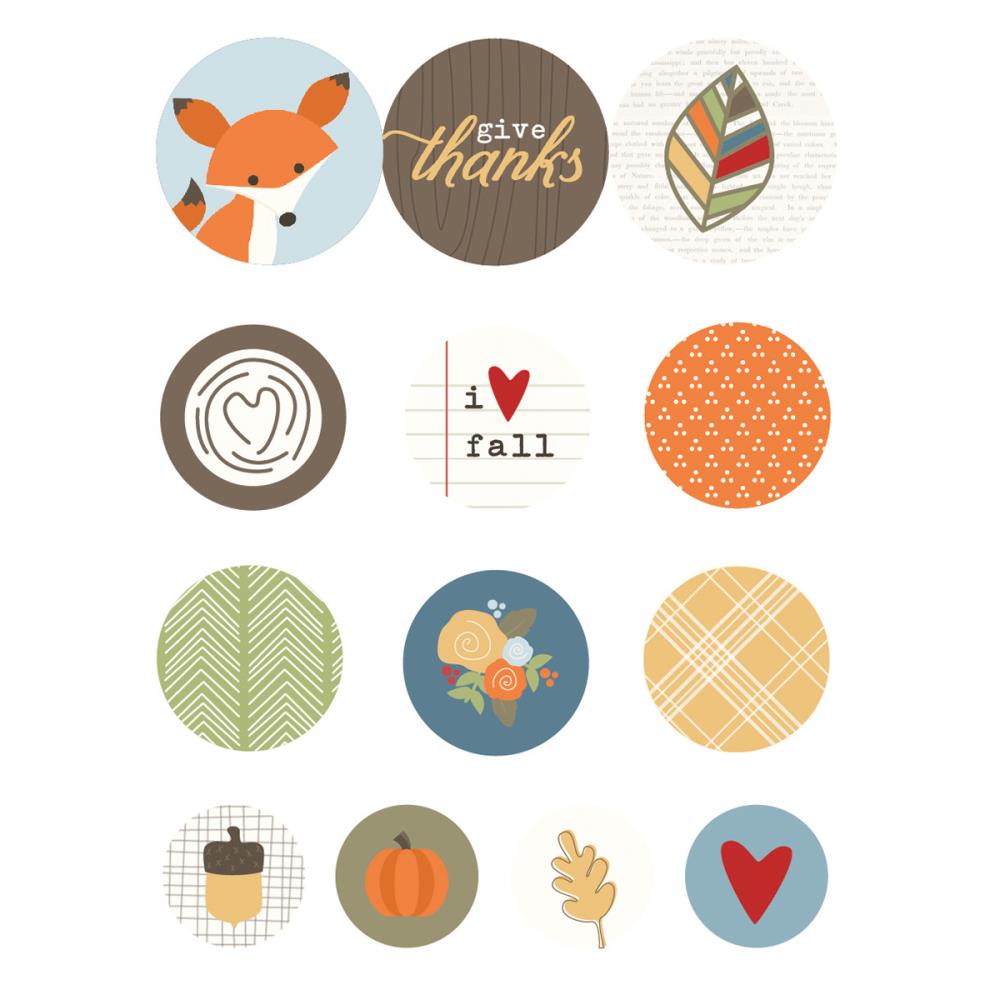 Набор брадс Simple Stories "Hello Fall"