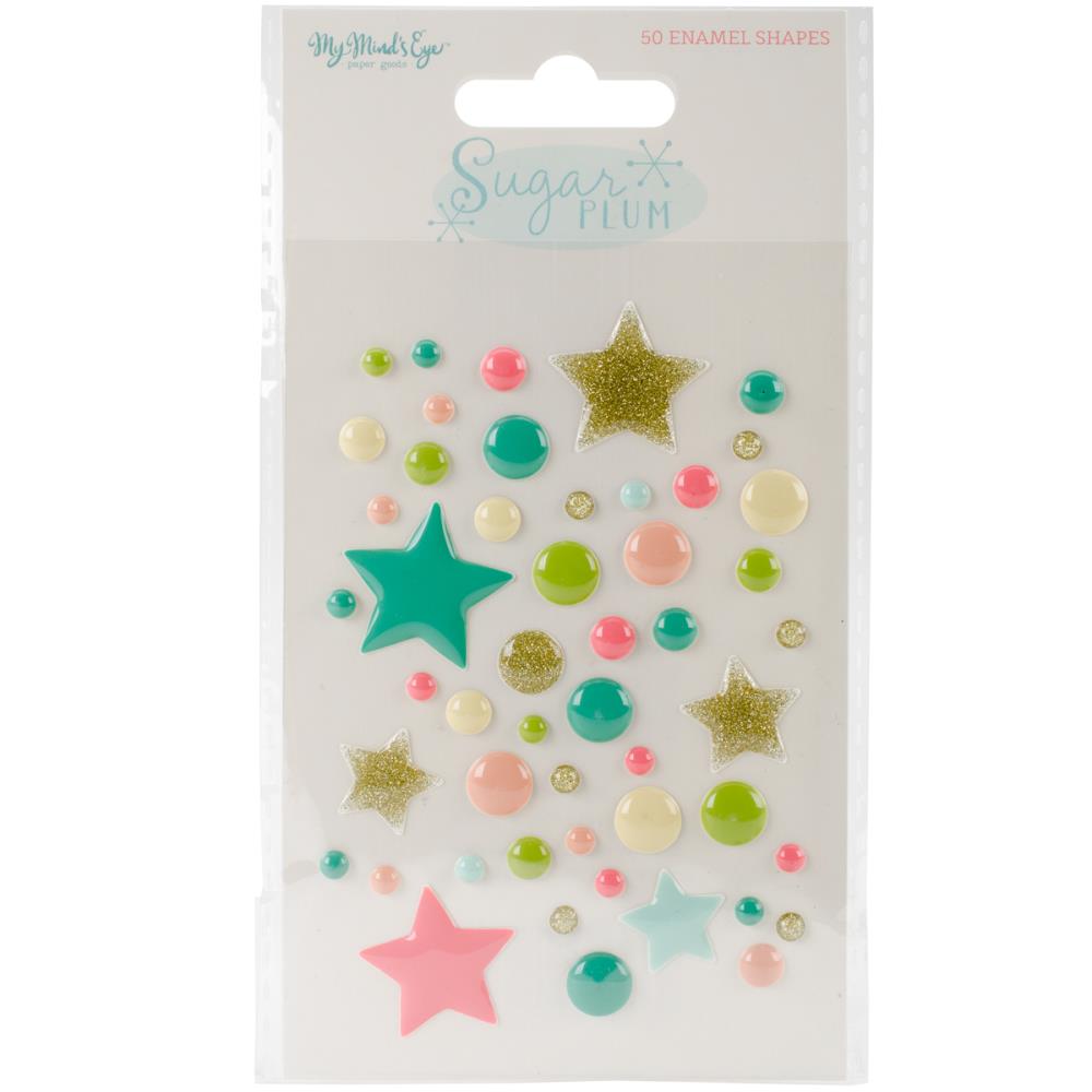 Эмальные звёздочки и дотс My Minds Eye "Sugar Plum"