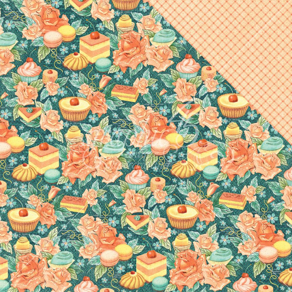 Двусторонняя бумага Graphic 45 "Cafe Parisian"Confectionery (G45-332)