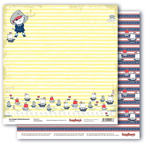 Бумага Scrapberrys "Морские приключения" Пират (SB759)