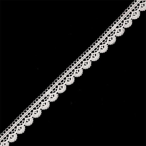 Гипюр 15 мм "Фестоны", цвет молочный белый (050376)