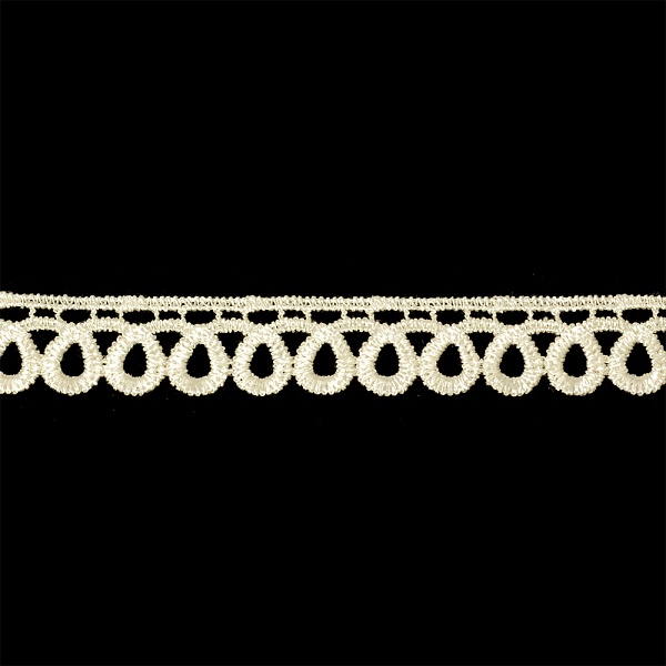Гипюр 20 мм "Петельки", цвет кремовый