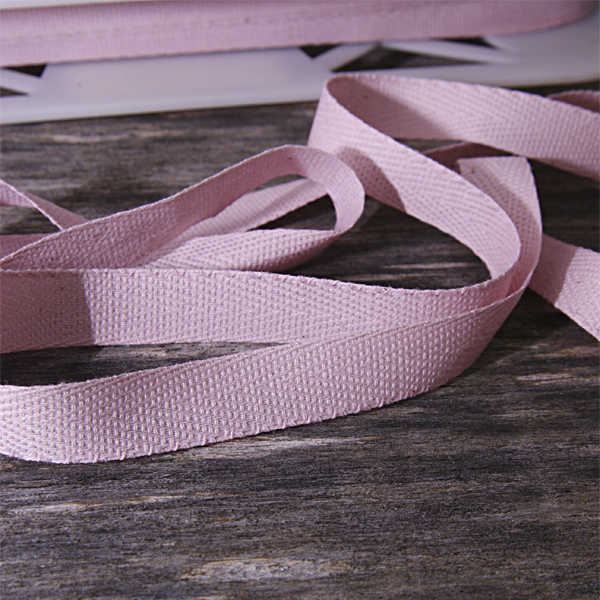 Лента киперная 14 мм, цвет бледный розовый
