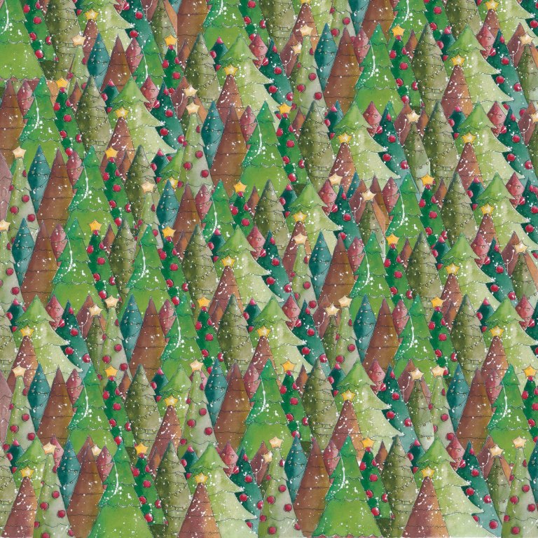 Бумага Karaliki 30 х 30 см "Зимний калейдоскоп".183 (KRL128)