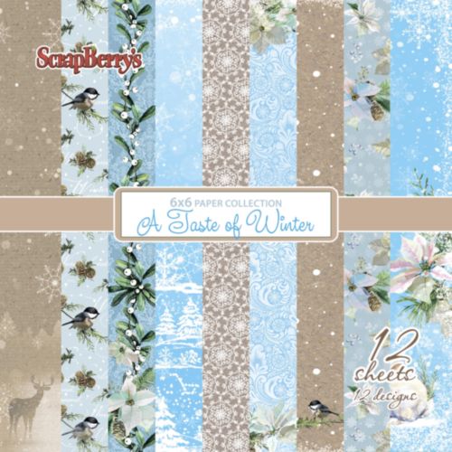 Набор бумаги 15 х 15 см Scrapberrys "Вкус Зимы"