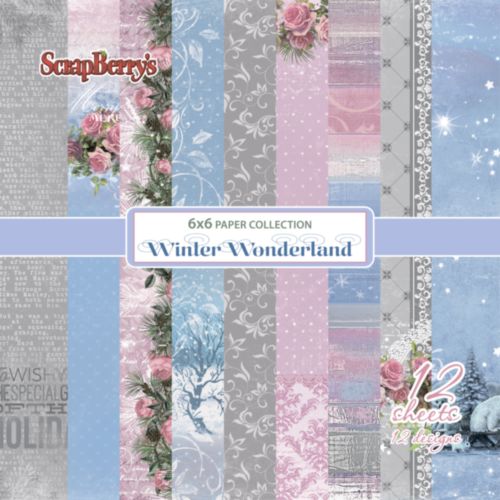 Набор бумаги 15 х 15 см Scrapberrys "Зимняя Сказка"