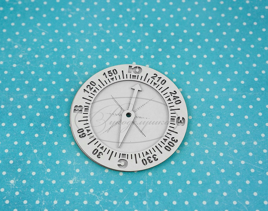 Вырубка из чипборда Рукоделушка "Компас"