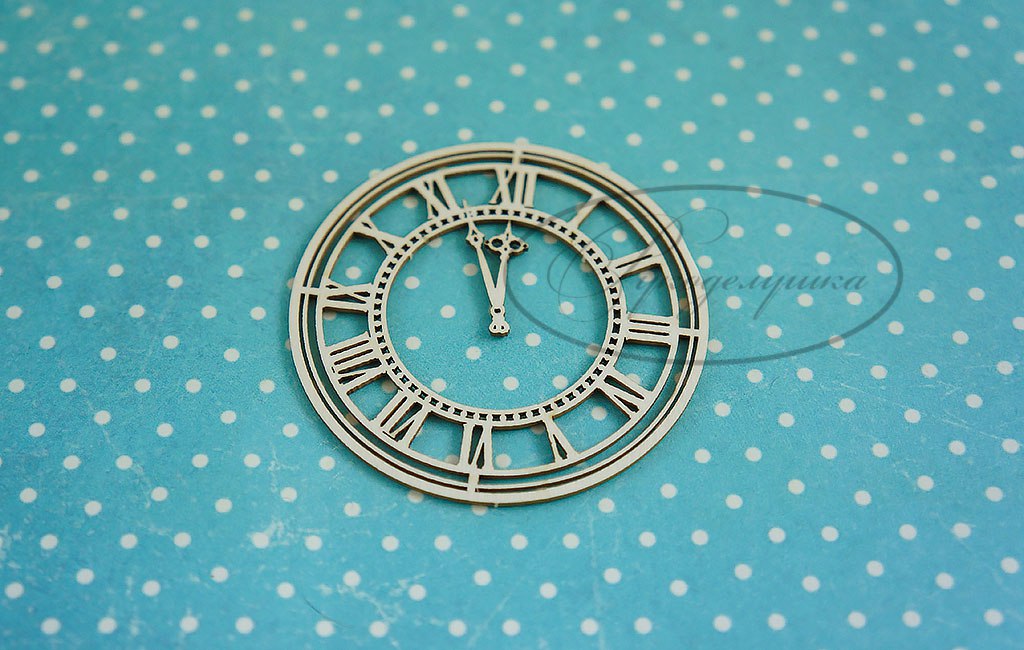 Вырубка из чипборда Рукоделушка "Циферблат 1"