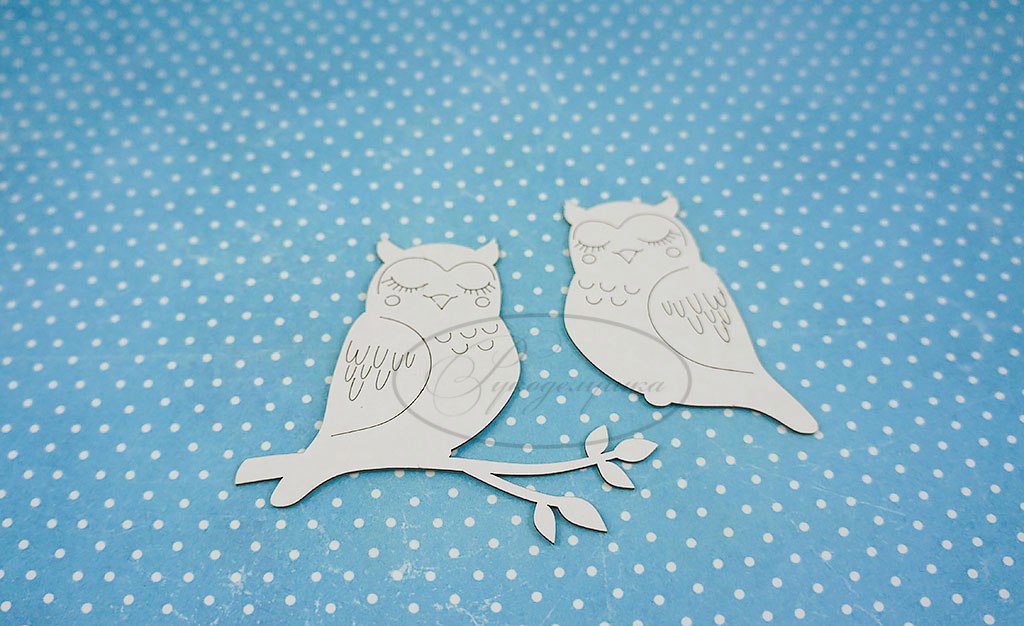 Вырубка из чипборда Рукоделушка "Совы 2"