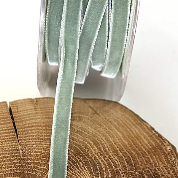 Лента бархатная 8 мм, цвет алое